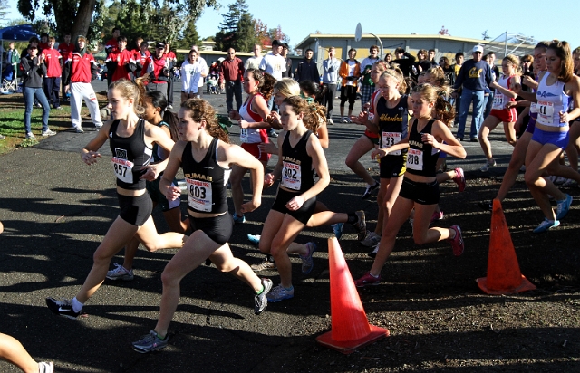 NCS XC D3 Girls-003.JPG - 2009 North Coast Section Cross Country Championships, Hayward High School, Hayward, California